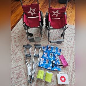 American Girl Doll Dr. Kit and Wheelchairs